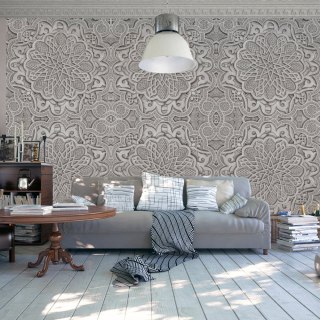 Fototapeta - Szara mozaika, Ornament