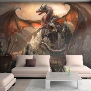 Fototapeta - Smok i Zamek, Fantasy