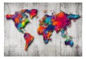 Fototapeta - Kolorowa Mapa Świata