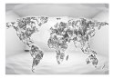 Fototapeta - Biała mapa świata 3D