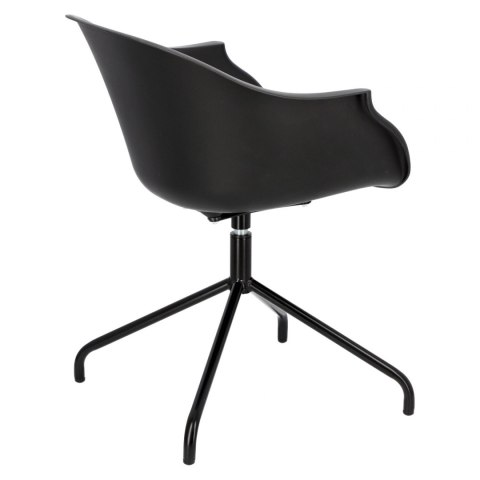 CZARNE KRZESŁO OBROTOWE, BIUROWE, UNIWERSALNE, DO POKOJU, Z PODŁOKIETNIKAMI