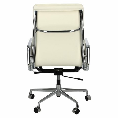 Fotel biurowy CH2191T biała skóra chrom Fotel biurowy CH2191T biała skóra chrom