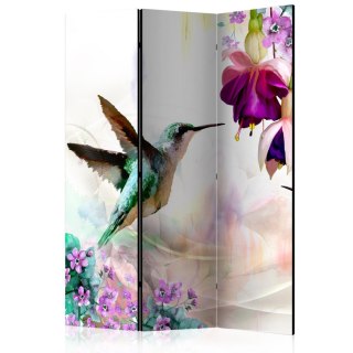 Parawan 3-częściowy - Kolibry i kwiaty 