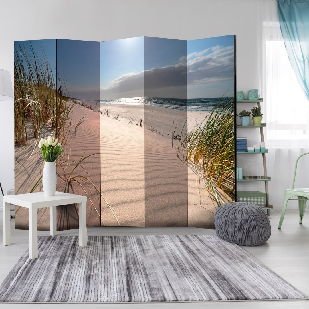 Parawan 5-częściowy - Plaża w Mrzeżynie II Parawan 5-częściowy - Plaża w Mrzeżynie II