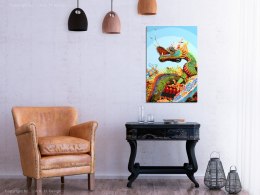 Obraz do samodzielnego malowania - Kolorowy Dragon