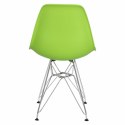 Krzesło SKANDYNAWSKIE zielone, chromowane nogi