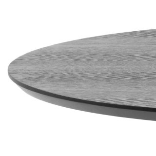 OKRĄGŁY STÓŁ IBIZA 80 cm, CZARNY METAL, JEDNA NOGA, DO SALONU, DO JADALNI