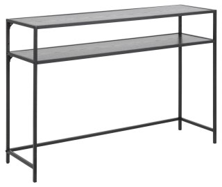 CZARNA METALOWA KONSOLA LOFT - DENMARK, INDUSTRIALNA, WYTRZYMAŁA, 120 CM