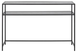 CZARNA METALOWA KONSOLA LOFT - DENMARK, INDUSTRIALNA, WYTRZYMAŁA, 120 CM