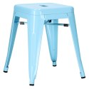 Metalowy Taboret ArtPro niebieski INDUSTRIAL