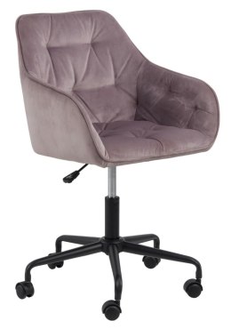 Fotel biurowy na kółkach VIC różowy, elegancki