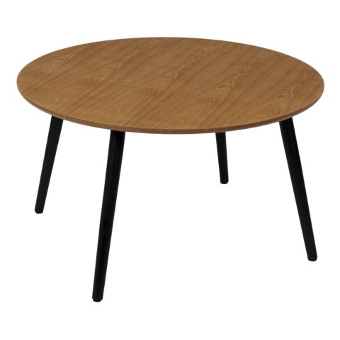 ZESTAW 2 OKRĄGŁYCH STOLIKÓW LOFT, CZARNE NOGI, MDF ZESTAW 2 OKRĄGŁYCH STOLIKÓW LOFT, CZARNE NOGI, MDF