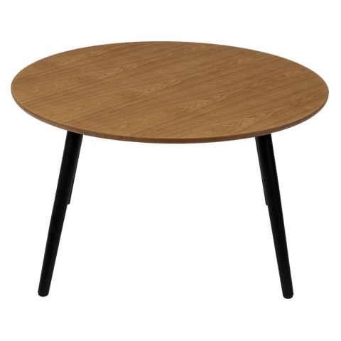 ZESTAW 2 OKRĄGŁYCH STOLIKÓW LOFT, CZARNE NOGI, MDF ZESTAW 2 OKRĄGŁYCH STOLIKÓW LOFT, CZARNE NOGI, MDF