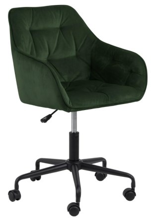 FOTEL BIUROWY VELORA, WELUROWY, VELVET, DO SALONU, WYGODNY, CZARNY, STYL
