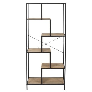 REGAŁ LOFT, CZARNY METAL, MDF, DĄB, INDUSTRIALNY, DO POKOJU, WYSOKI, 180 CM