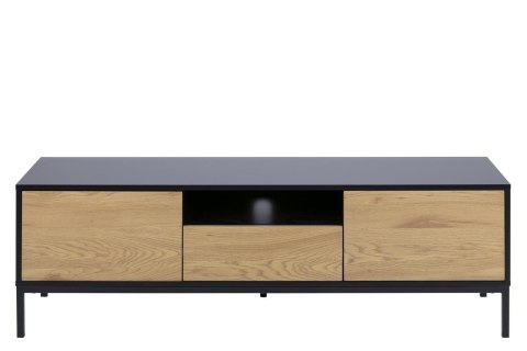 Komoda Seaford TV czarna dąb naturalny Komoda Seaford TV czarna dąb naturalny