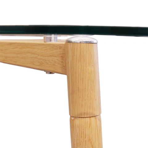 SZKLANY STÓŁ, BUKOWE NOGI, ELEGANCKI, SKANDYNAWSKI SZKLANY STÓŁ, BUKOWE NOGI, ELEGANCKI, SKANDYNAWSKI