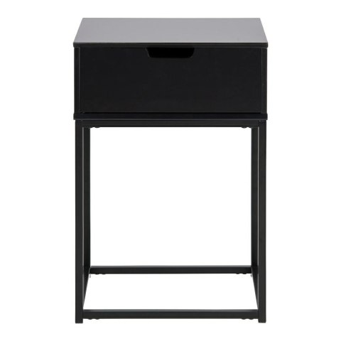 SZAFKA NOCNA LOFT, CZARNY METAL, MDF, SZUFLADA SZAFKA NOCNA LOFT, CZARNY METAL, MDF, SZUFLADA