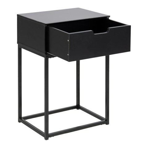 SZAFKA NOCNA LOFT, CZARNY METAL, MDF, SZUFLADA SZAFKA NOCNA LOFT, CZARNY METAL, MDF, SZUFLADA