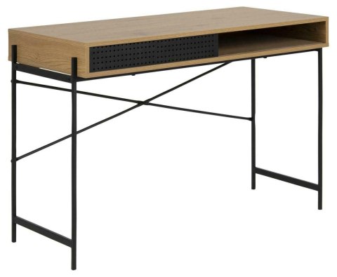 BIURKO INDUSTRIALNE, LOFT, CZATNY METAL, DĄB, MDF BIURKO INDUSTRIALNE, LOFT, CZATNY METAL, DĄB, MDF
