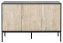 Komoda Seaford II CZARNY METAL, DĄB BIELONY, LOFT