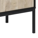 Komoda Seaford II CZARNY METAL, DĄB BIELONY, LOFT