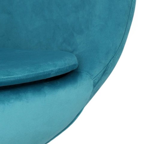 FOTEL EGG, JAJO, BŁĘKITNY WELUR, ZŁOTA PODSTAWA FOTEL EGG, JAJO, BŁĘKITNY WELUR, ZŁOTA PODSTAWA