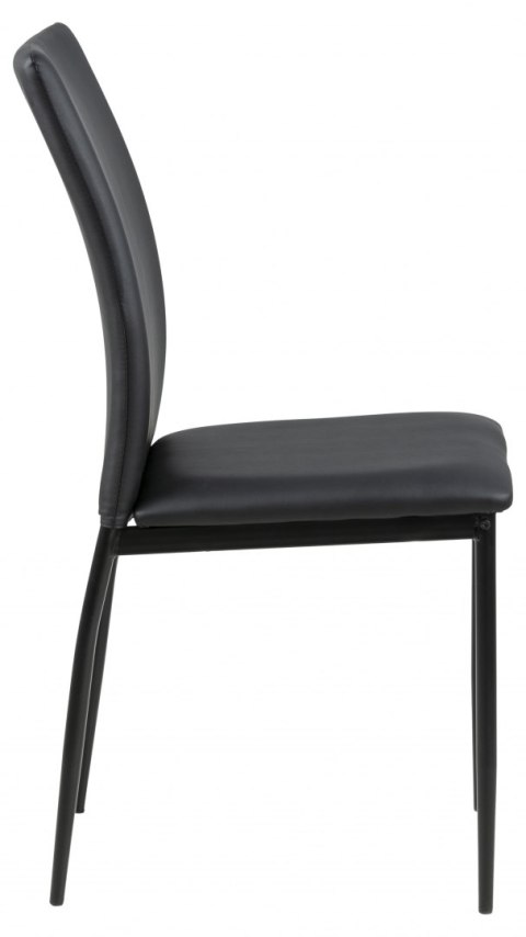 CZARNE ELEGANCKIE KRZESŁO DO JADALNI, METAL, KLASYCZNE, SKÓRA,TAPICEROWANE CZARNE ELEGANCKIE KRZESŁO DO JADALNI, METAL, KLASYCZNE, SKÓRA,TAPICEROWANE