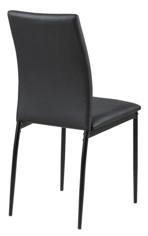CZARNE ELEGANCKIE KRZESŁO DO JADALNI, METAL, KLASYCZNE, SKÓRA,TAPICEROWANE CZARNE ELEGANCKIE KRZESŁO DO JADALNI, METAL, KLASYCZNE, SKÓRA,TAPICEROWANE