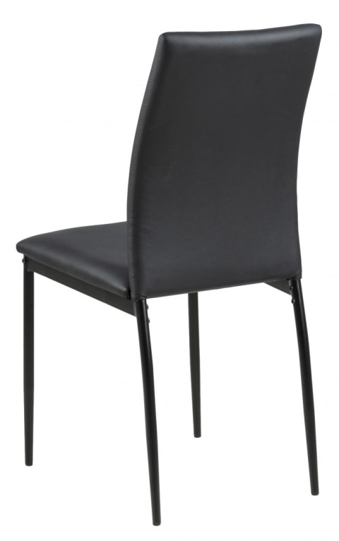 CZARNE ELEGANCKIE KRZESŁO DO JADALNI, METAL, KLASYCZNE, SKÓRA,TAPICEROWANE CZARNE ELEGANCKIE KRZESŁO DO JADALNI, METAL, KLASYCZNE, SKÓRA,TAPICEROWANE