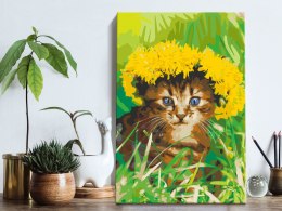 Obraz do samodzielnego malowania - Kot dmuchawiec