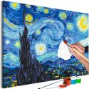 Obraz do samodzielnego malowania - Gwiaździsta noc Van Gogha