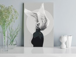 Obraz do samodzielnego malowania - Kobieta ze skrzydłami