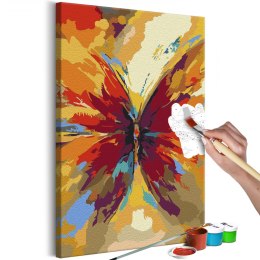 Obraz do samodzielnego malowania - Wielobarwny motyl