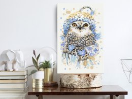 Obraz do samodzielnego malowania - Zmarznięta sowa
