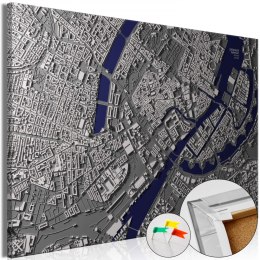 Obraz na korku - Centrum Kopenhagi [Mapa korkowa]