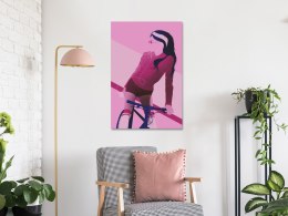 Obraz - Kobieta na rowerze (1-częściowy) pionowy