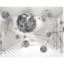 FOTOTAPETA 500x280 +KLEJ, Diamenty, biały tunel 3D
