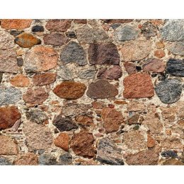 Fototapeta - Kamienny mur, brązowy