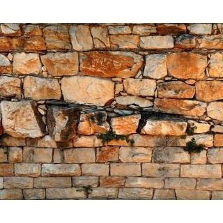 Fototapeta - Kamienny mur o świcie