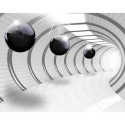 Fototapeta - Kule w tunelu 3D, biała