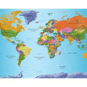 Fototapeta - Mapa świata Polityczna