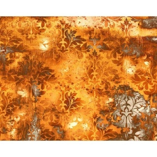 Fototapeta - Pomarańczowa, barokowa