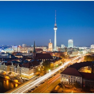Fototapeta - Berlin nocą, Miasto