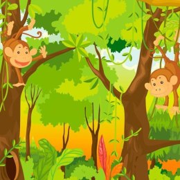 Fototapeta - Dżungla, małpy
