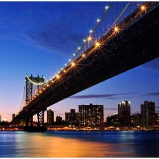 Fototapeta - Manhattan Bridge, Zachód