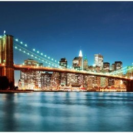 Fototapeta - Most Brookliński Nocą NY