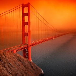 Fototapeta - Most Golden Gate we mgle