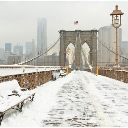 Fototapeta - Nowy Jork, Most, Śnieg