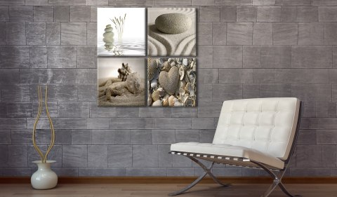 KWADRATOWY OBRAZ NA ŚCIANĘ DO SALONU 40 x 40 CM - Plaża